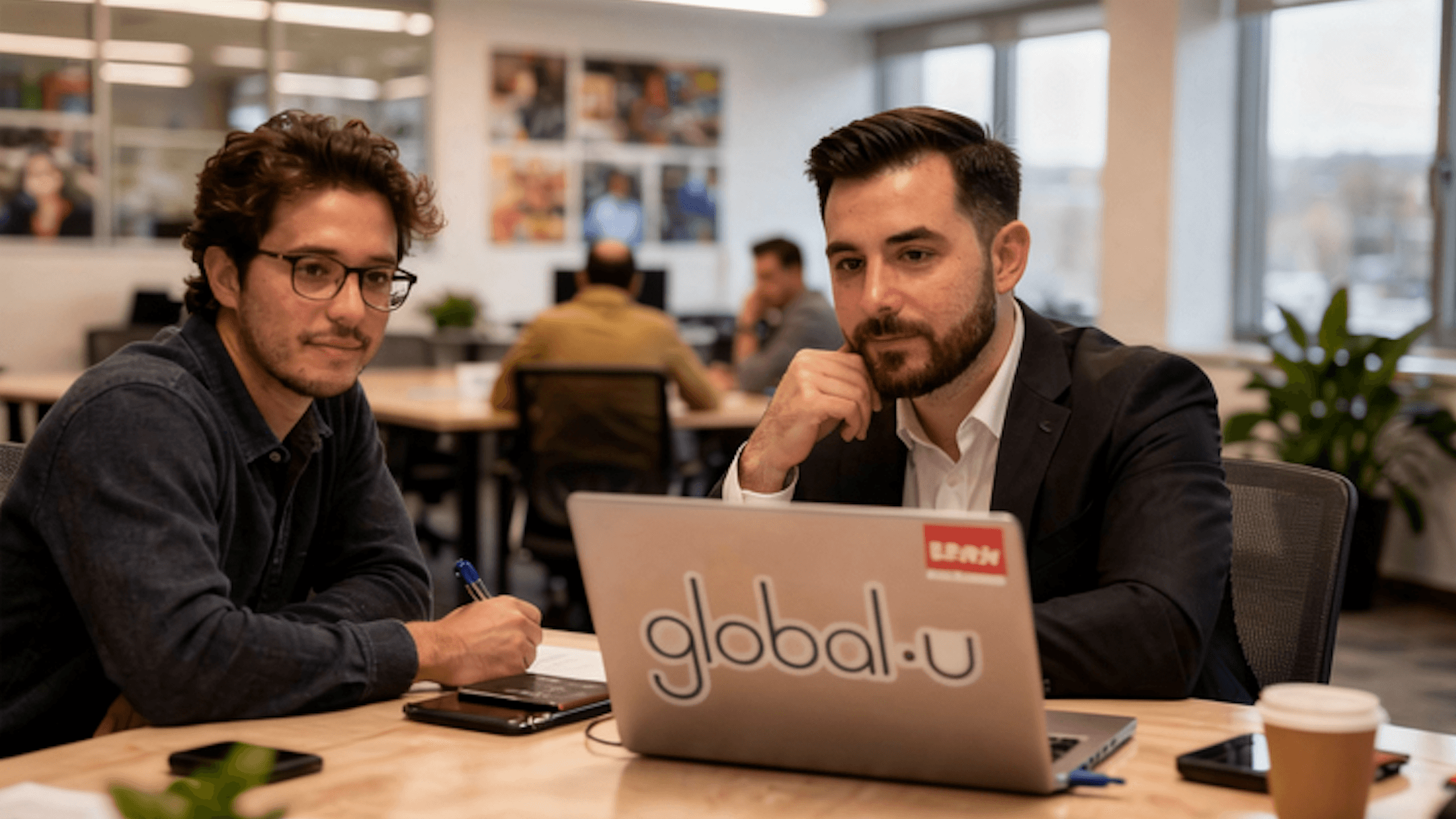 Global-U team collaboration in office